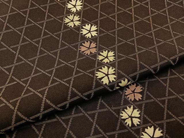 平和屋着物●訪問着　刺繍　撫子　籠目文様　正絹　逸品　BAAY3633hj