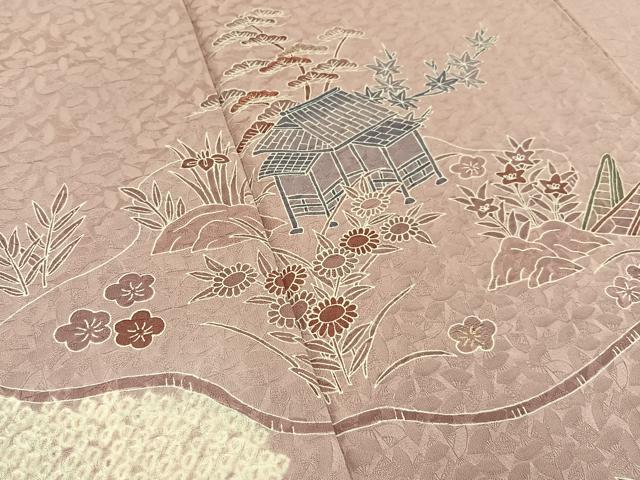 平和屋着物■訪問着　絞り　刺繍　茶屋辻　金糸　正絹　逸品　BAAY3635hj