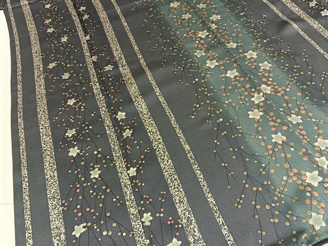 平和屋着物■上質な小紋　桔梗　暈し染め　正絹　逸品　BAAY3638hj
