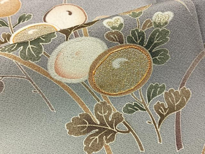 平和屋着物■京友禅作家　外池雅峰　色留袖　駒刺繍　松竹梅花文　暈し染め　金彩　正絹　逸品　BAAY3639hj