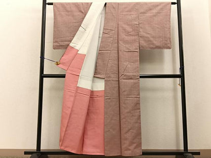 平和屋着物■上質な紬　霞文　正絹　逸品　未使用　BAAY3643hj