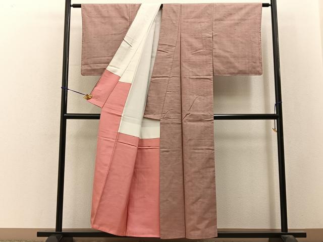 平和屋着物■上質な紬　霞文　正絹　逸品　未使用　BAAY3643hj