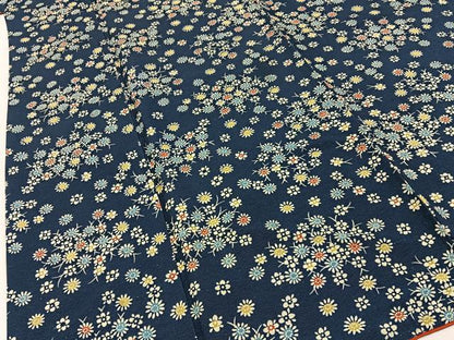 平和屋着物■上質な小紋　紬地　型染め　小花　正絹　逸品　BAAY3646hj