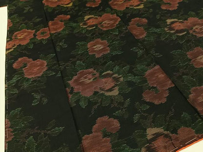 平和屋着物■本場大島紬　枝花文　正絹　逸品　BAAY3653hj