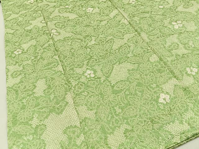 平和屋着物●上質な小紋　総絞り　草花文　正絹　逸品　未使用　BAAY3657hj