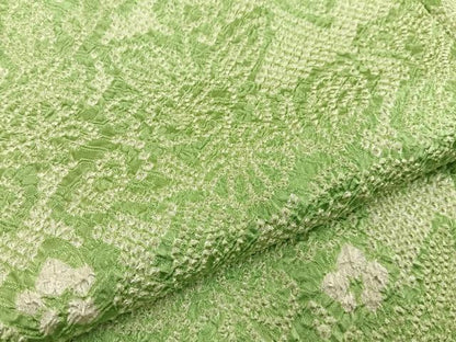 平和屋着物●上質な小紋　総絞り　草花文　正絹　逸品　未使用　BAAY3657hj