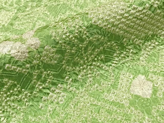 平和屋着物●上質な小紋　総絞り　草花文　正絹　逸品　未使用　BAAY3657hj