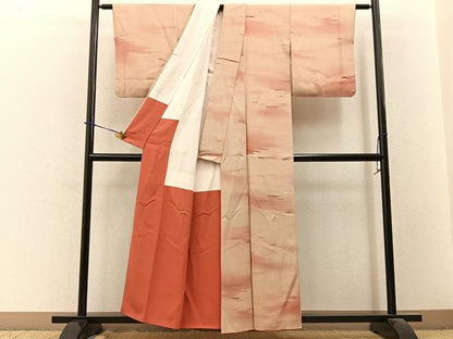 平和屋着物■上質な小紋　霞文　暈し染め　正絹　逸品　BAAY3658hj