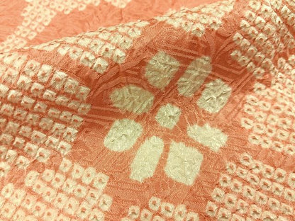 平和屋着物●訪問着　総絞り　舞花文　正絹　逸品　BAAY3659hj