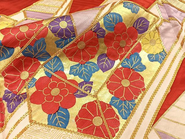 平和屋着物■豪華振袖 駒刺繍 渡船花文 金彩 正絹 逸品 BAAY3663hj