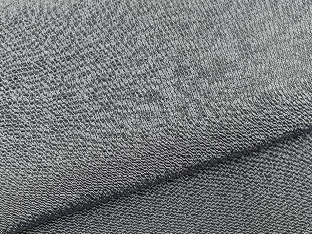 平和屋着物●上質な色無地　作家物　薄鼠色　鬼しぼ縮緬　反端付き　正絹　逸品　BAAY3666hj