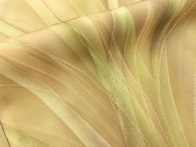 平和屋着物●上質な小紋　地紋起こし　草葉文　暈し染め　正絹　逸品　BAAY3671hj
