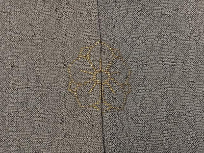 平和屋着物●訪問着　刺繍　扇面花文　金彩　正絹　逸品　BAAY3675hj