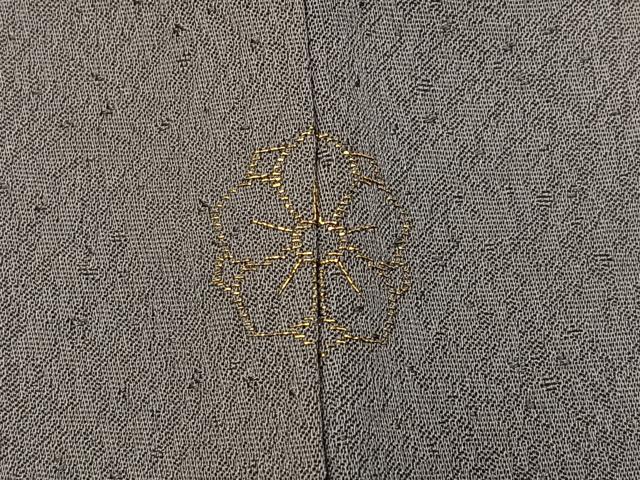 平和屋着物●訪問着　刺繍　扇面花文　金彩　正絹　逸品　BAAY3675hj
