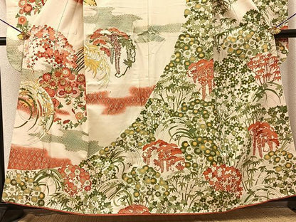 平和屋着物■豪華振袖　刺繍　エ霞花丸文　金彩　正絹　逸品　BAAY3681hj
