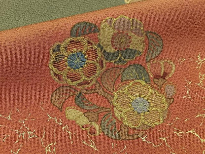 平和屋着物■訪問着　刺繍　花丸文　暈し染め　金彩　鬼しぼ縮緬　正絹　逸品　BAAY3682hj