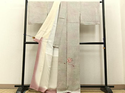平和屋着物■色留訪問着　総刺繍　手毬　暈し染め　正絹　逸品　BAAY3684hj