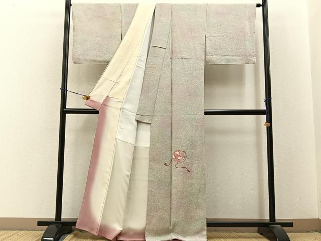 平和屋着物■色留訪問着　総刺繍　手毬　暈し染め　正絹　逸品　BAAY3684hj