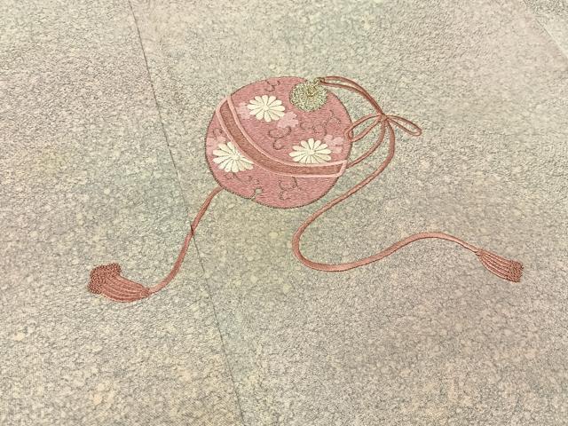 平和屋着物■色留訪問着　総刺繍　手毬　暈し染め　正絹　逸品　BAAY3684hj