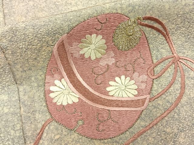 平和屋着物■色留訪問着　総刺繍　手毬　暈し染め　正絹　逸品　BAAY3684hj