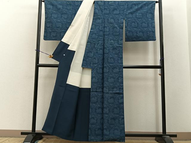 平和屋着物■上質な紬　100亀甲　有栖川　鈴乃屋扱い　正絹　逸品　BAAY3689hj