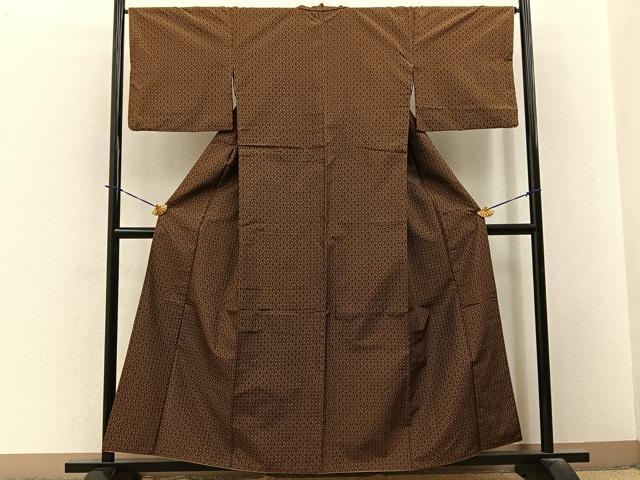 平和屋着物■上質な紬　吉祥文　正絹　逸品　BAAY3693hj