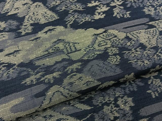 平和屋着物■上質な紬　風景文　鈴乃屋扱い　正絹　逸品　BAAY3695hj