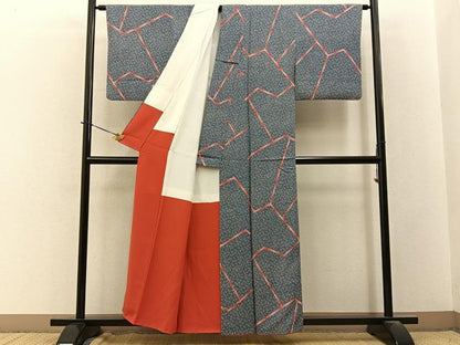 平和屋着物■上質な小紋　小花尽くし　正絹　逸品　BAAY3707hj