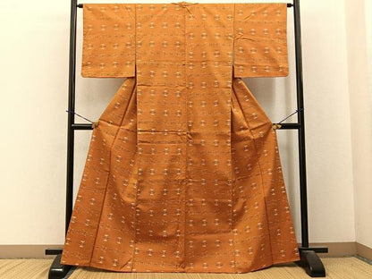 平和屋着物■上質な紬　吉祥文　正絹　逸品　BAAY3710hj