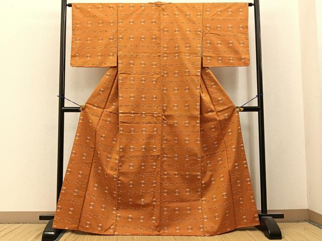 平和屋着物■上質な紬　吉祥文　正絹　逸品　BAAY3710hj