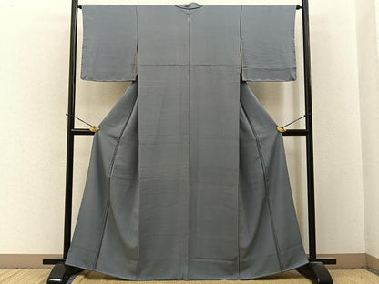 平和屋着物■上質な色無地　豆がら茶色　正絹　逸品　BAAY3715hj