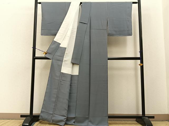 平和屋着物■上質な色無地　豆がら茶色　正絹　逸品　BAAY3715hj