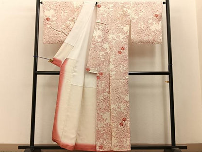 平和屋着物■上質な小紋　絞り　草花文　正絹　逸品　BAAY3719hj