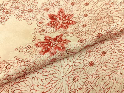 平和屋着物■上質な小紋　絞り　草花文　正絹　逸品　BAAY3719hj