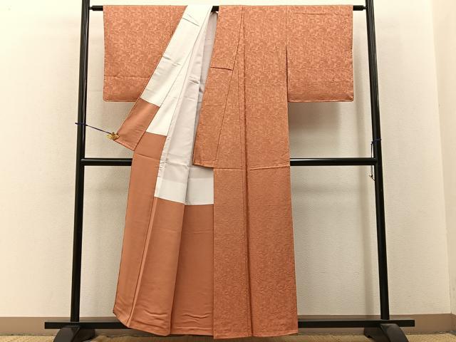 平和屋着物■上質な色無地　御所解地紋　黄丹色　正絹　逸品　未使用　BAAY3720hj