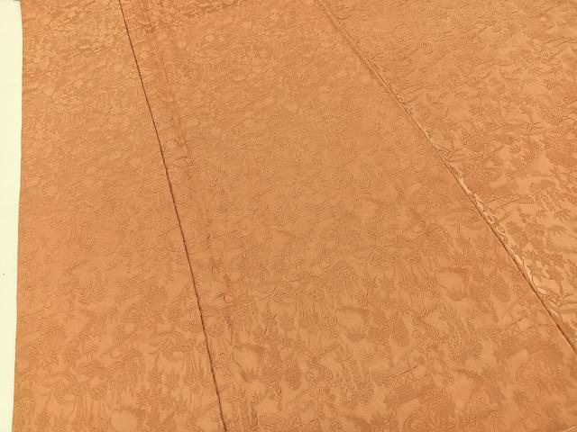 平和屋着物■上質な色無地　御所解地紋　黄丹色　正絹　逸品　未使用　BAAY3720hj
