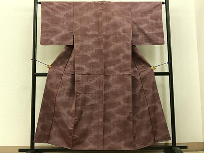平和屋着物■上質な紬　雲重ね文　正絹　逸品　BAAY3725hj