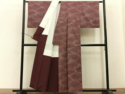 平和屋着物■上質な紬　雲重ね文　正絹　逸品　BAAY3725hj