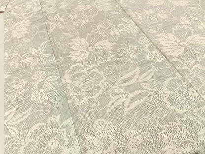 平和屋着物●本場大島紬　白大島　更紗花唐草文　正絹　逸品　BAAY3729hj