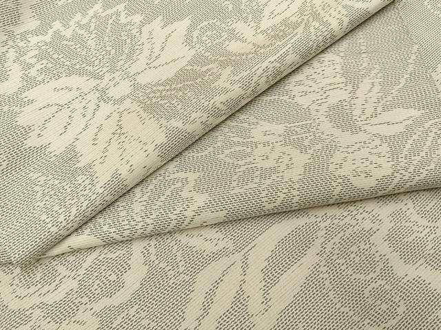 平和屋着物●本場大島紬　白大島　更紗花唐草文　正絹　逸品　BAAY3729hj