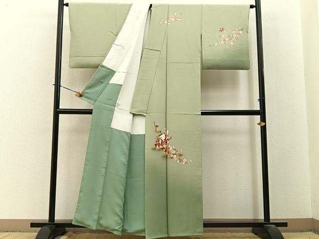 平和屋着物●訪問着　童子遊び　暈し染め　金彩　正絹　逸品　BAAY3736hj