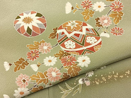平和屋着物●訪問着　童子遊び　暈し染め　金彩　正絹　逸品　BAAY3736hj