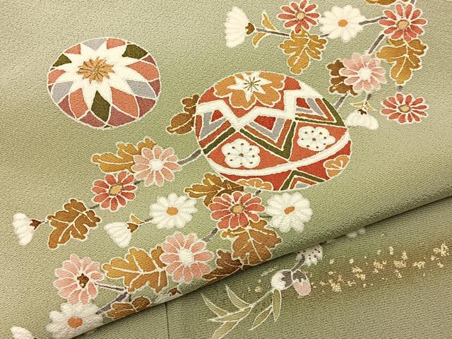 平和屋着物●訪問着　童子遊び　暈し染め　金彩　正絹　逸品　BAAY3736hj