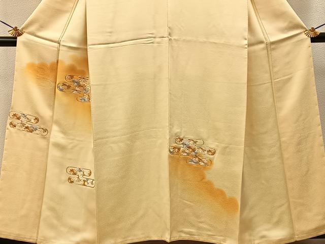 平和屋着物■訪問着　駒刺繍　エ霞菊文　暈し染め　正絹　逸品　未使用　BAAY3738hj