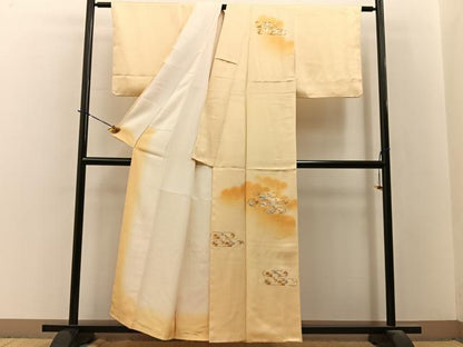平和屋着物■訪問着　駒刺繍　エ霞菊文　暈し染め　正絹　逸品　未使用　BAAY3738hj