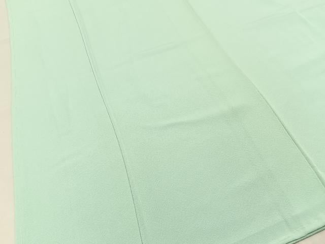 平和屋着物■上質な色無地　白緑色　正絹　逸品　未使用　BAAY3745hj