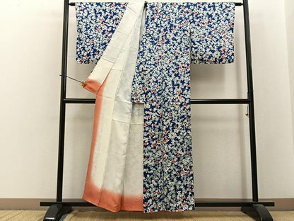 平和屋着物■上質な小紋　草花尽くし　正絹　逸品　BAAY3746hj