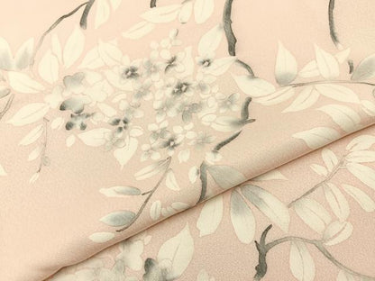 平和屋着物■上質な小紋　枝花文　正絹　逸品　BAAY3747hj