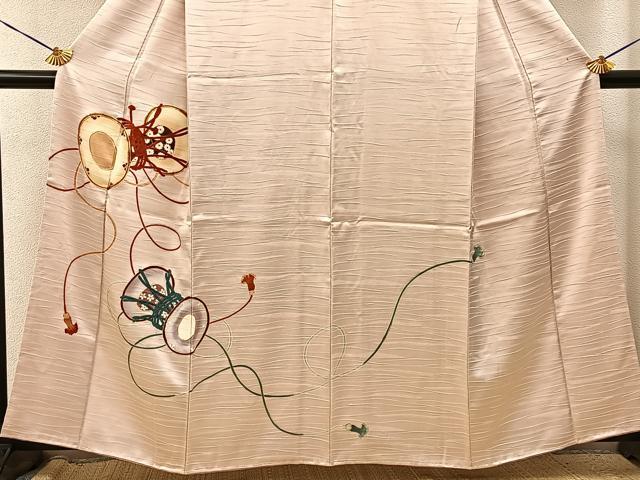 平和屋着物■訪問着　駒刺繍　鼓　金彩　正絹　逸品　BAAY3751hj