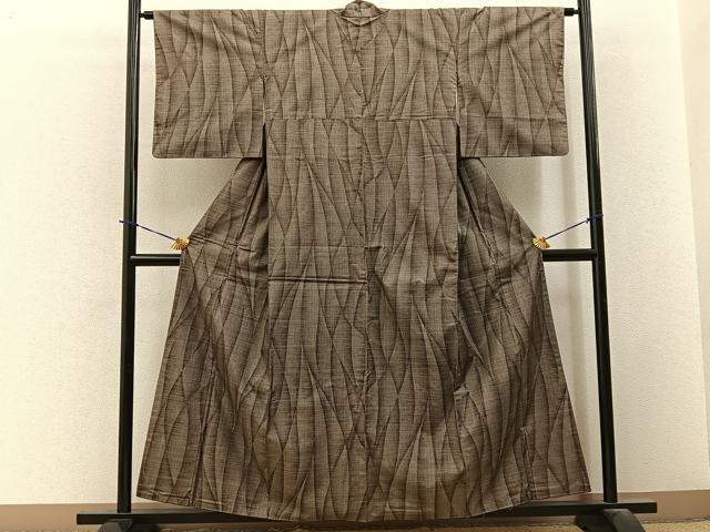 平和屋着物■本場大島紬　9マルキ　流線文　正絹　逸品　BAAY3752hj
